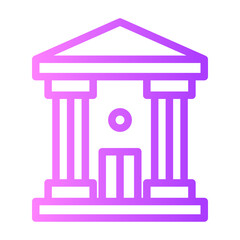 courthouse gradient icon