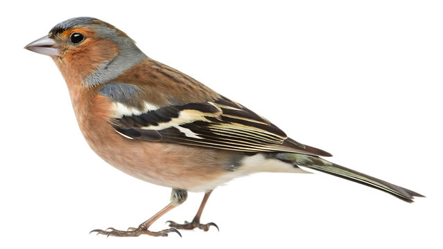  Common chaffinch  fringilla coelebs   isolated on a white background PNG. AI GENERATED