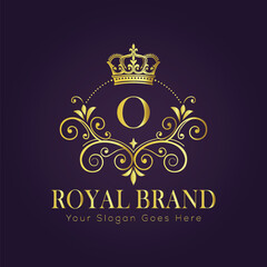 Letter  luxury gold logo concept