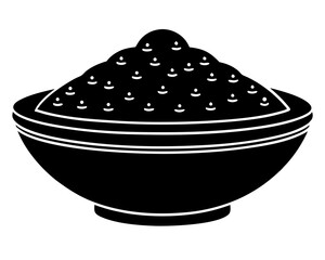 Couscous vector silhouette illustration isolated on white background