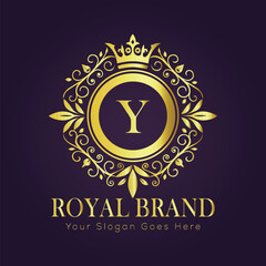 Letter  luxury gold logo concept