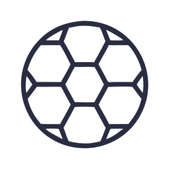 Fototapeta premium icon of a soccer ball with hexagonal pattern design 