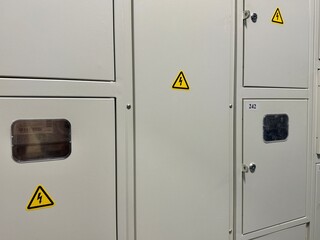 Electrical panel in an apartment building in a new building. High quality photo