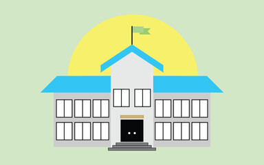 Illustration of high school building