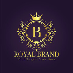Letter  luxury gold logo concept