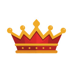 crown isolated in White Background, crown vector, Flat lay vector illustration