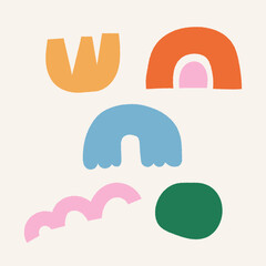 Retro Handdrawn Abstract Shape