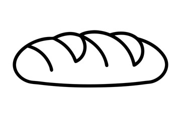 Bread vector silhouette illustration isolated on white background