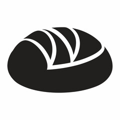 Bread vector silhouette illustration isolated on white background
