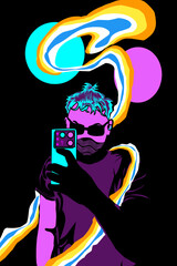 young man with headphones