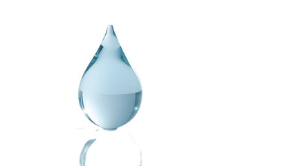 Water drop illustration isolated on transparent background PN