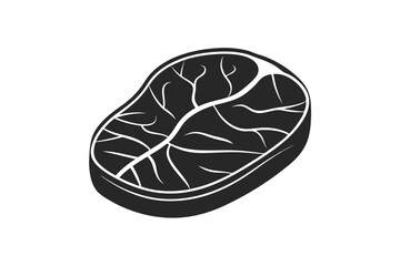 Beef vector silhouette illustration isolated on white background