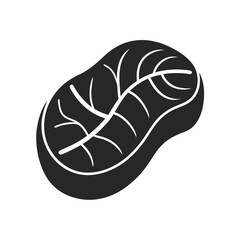 Beef vector silhouette illustration isolated on white background