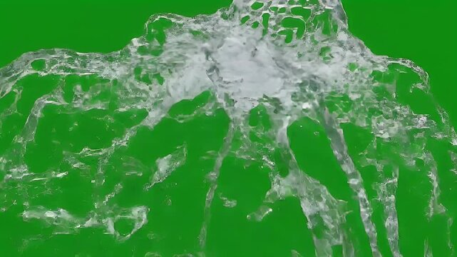 Stunning Water Splash Footage High-Resolution Green Screen Video for VFX and Motion Graphics Projects