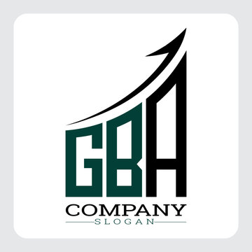 GBA Company Logo Design Growth vector, GBA Upward Arrow Business Success Logo vector, GBA Corporate Branding Logo , GBA logo design, GBA simple and modern logo, GBA business finance logo design, etc.