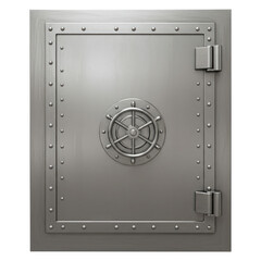 Impenetrable Fortress Door Representing Data Security. Cut Out, Clipping Path on Transparent Background.
