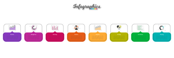 Infographic timeline template can be used for chart, diagram, web design, presentation, advertising, history