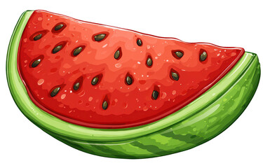 Watermelon slice close-up