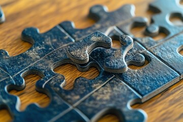 Final piece placed into 2025-shaped puzzle, concept of achievement and vision