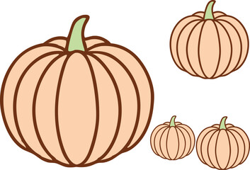 Pumpkin Flower Clipart Set for Autumn Design. Hand Drawn Pumpkin Flower Illustrations Collection. Botanical Pumpkin Flower Art for Fall Projects. Elegant Pumpkin Flower Graphic Set for Harvest Season