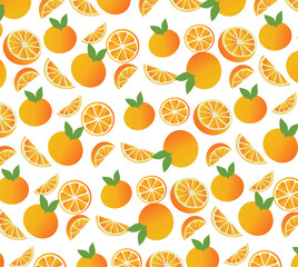 seamless pattern with oranges