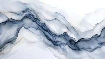 Obraz premium White and gray gradient with minimalistic grainy texture and subtle watercolor effects Offers blank space for elegant text overlays creating a polished and professional look