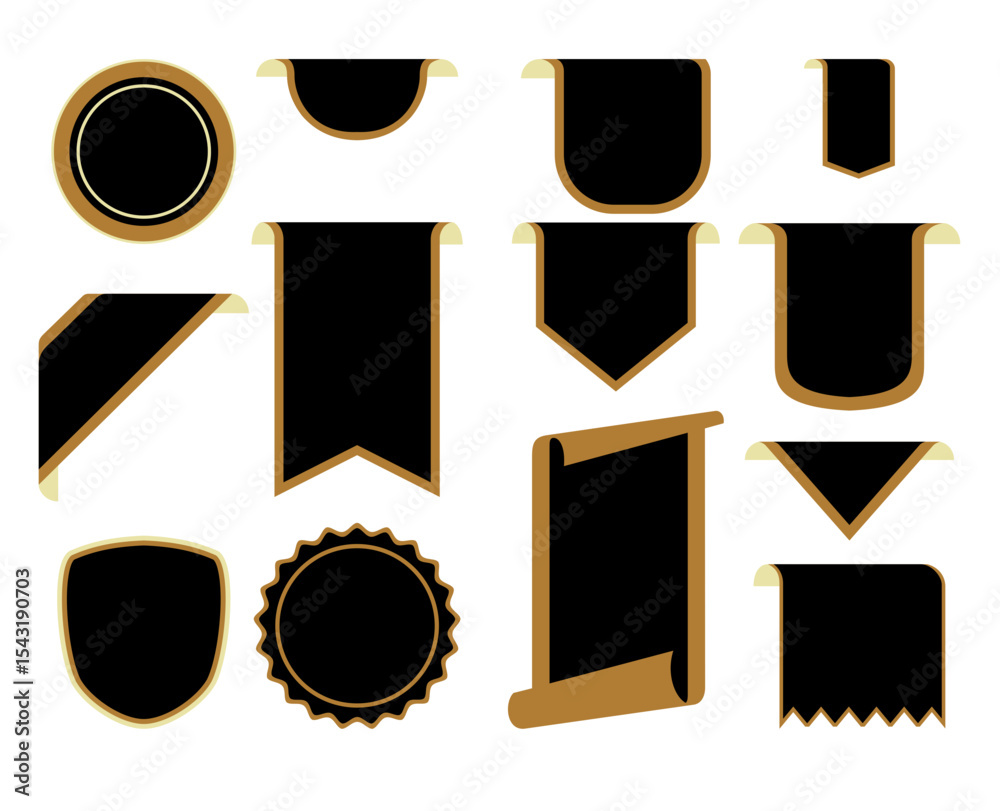 Wall mural set of web elements buttons and labels