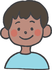 男の子の手描きイラスト