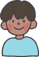男の子の手描きイラスト