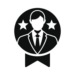 Employee of the month award icon vector