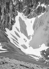 Monte Vettore and Pilato lake (Italy) - The landscape summit of Mount Redentore with Lago di Pilato...