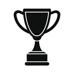Black and white trophy vector illustration