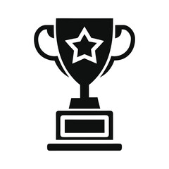 Simple Black and White Trophy Icon