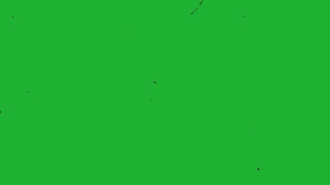 Old Film Overlay &ndash; Splotches, Dust and Damaged Texture on Green Screen