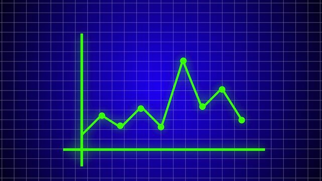 Up-down going trade graph animation in 4K 60fps high quality digitally generated animation. Easy to Use. Infographics animation in 4K 60FPS.
