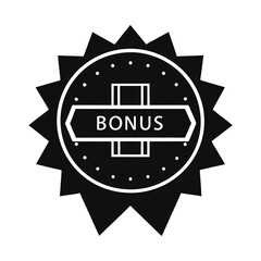 Bonus badge icon in simple style