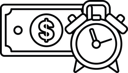 clock with a dollar sign on it