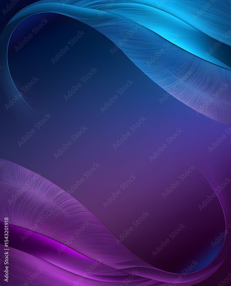 Wall mural swirling bands of blue and purple create a harmonious and dynamic flow. soft gradients blend seamles