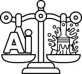 A scale with the letters AI on it