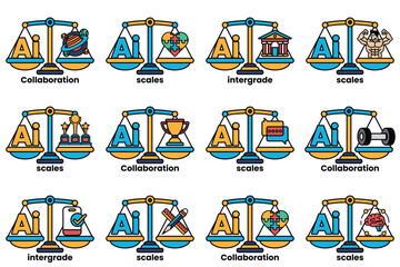 The image is a set of scales with different weights on each side