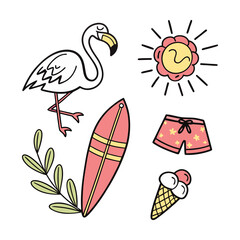 birds and flowers illustration vector