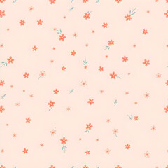 산호분홍꽃무늬웹배경패턴