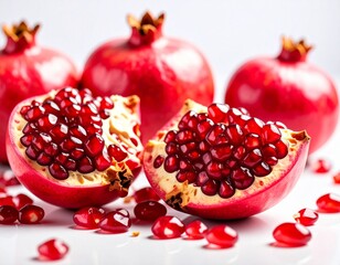 真っ赤に熟れたざくろ　美容と健康