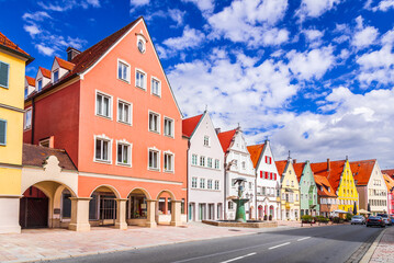 Donaworth, Germany. Romantic Road charming city in Bayern, Bavaria.