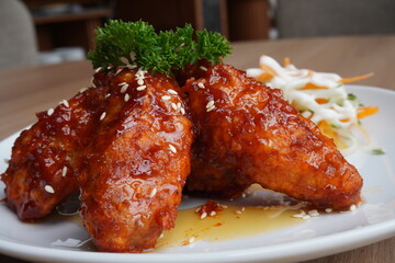 Delicious, perfectly glazed chicken wings smothered in rich barbecue sauce. A classic and irresistible appetizer or main course, full of savory flavor