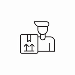 mailman delivery icon sign vector
