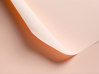 Obraz premium Soft pastel peach paper with subtle shadows, minimal background