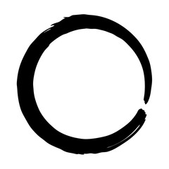Zen Circle Brush Stroke Symbol Expressing Enlightenment, Elegance and Universe