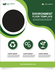 Modern vector banner set for eco-friendly business  Flyer design template