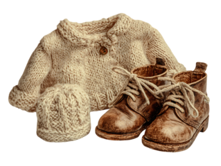 flat design vector art piece depicting a seamless pattern of diverse baby clothing items, perfect for background textures or gift wrap designs Baby Fashion and Accessories Newborn Essentials